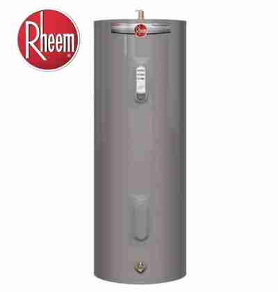 A Rheem electric tank water heater