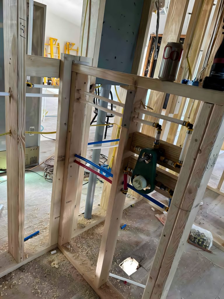 New pipework from a whole-house re-pipe